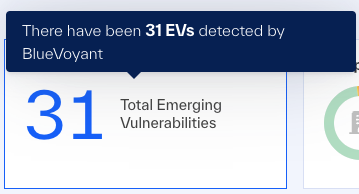 hover over on Total Emerging Vulnerability widget