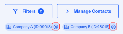 Close button for ID Filters